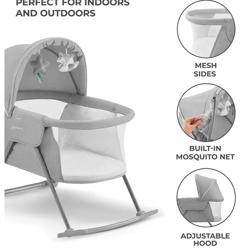 Baby travel cot rocking - in,